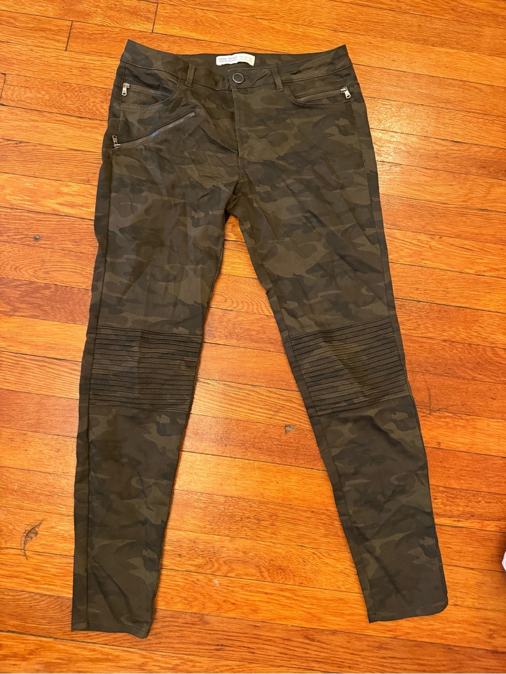 Zara Camo Moto Pants — Size 8 / 30